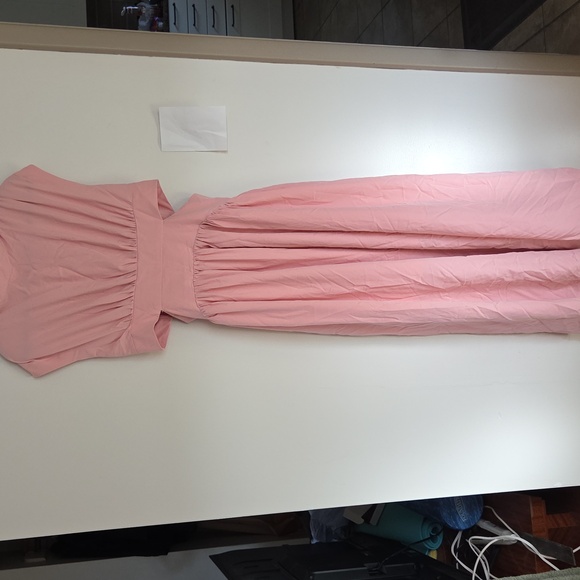 Commense Mock Neck Cutout Maxi Dress Sz L NWT in Pink - Picture 5 of 16